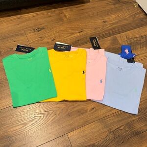 4 NWT Polo Ralph Lauren Classic Pony embroidered T-Shirts